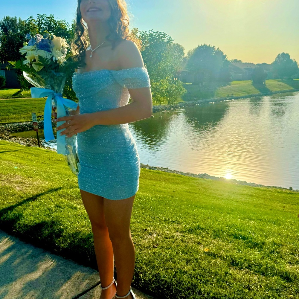 Shimmering Baby Blue Dress 🩵✨